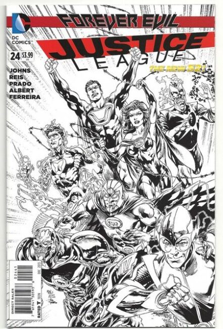 Justice League Vol 2 #24 Ivan Reis Incentive Sketch Variant 1:100