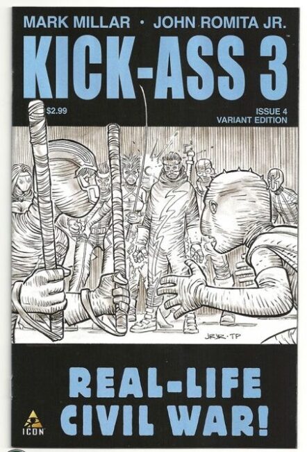 Kick-Ass 3 #4 John Romita Jr. Incentive Sketch Variant 1:25