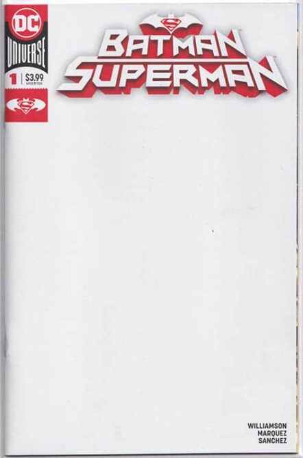 Batman / Superman Vol 2 #1 Blank Variant
