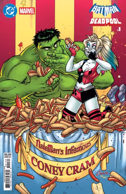 DC Marvel Batman Deadpool #1 (One Shot) Cover F Amanda Conner Harley Quinn Hulk Card Stock Variant Pre-order